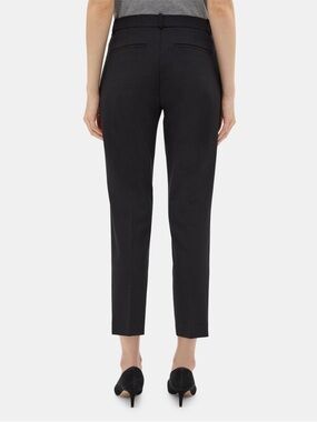 Theory Sevona Stretch Classic Black Tailored Ankle Pants - Women's